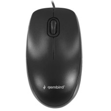 Мышь Gembird MOP-200, Optical, 1000 dpi, USB, Черный Mouse cable 1.8 m, black
