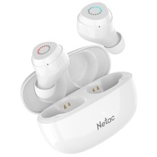 Наушники беспроводные Netac LK55, BT5.3, 4.8g, 9/18h, 0.055/0.3Ah, защита IPX4, clear voice, White