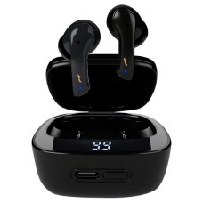 Наушники беспроводные Netac LK95A, BT5.3+EDR, 4/46g, 0.4Ah, шумопод. ANC+ENC, display, typeC, Black