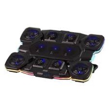 Подставка для ноутбука 2E GAMING CPG-011, до 17.3", 1xUSB-A, 1xUSB-C, LCD, RGB, чёрный