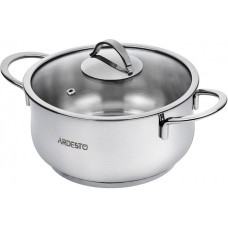 Кастрюля Ardesto BLACK MARS, стеклянная крышка, 1.8 л, нержавеющая сталь AR0718S