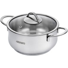 Кастрюля Ardesto BLACK MARS, стеклянная крышка, 3 л, нержавеющая сталь AR0730S