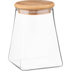 Банка для хранения Ardesto Fresh, конус, 740 мл, стекло, бамбук