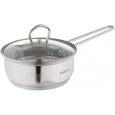 Ковш Ardesto Gemini Bari, стеклянная крышка, 1.2 л, нержавеющая сталь