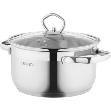Кастрюля Ardesto Gemini Bari, стеклянная крышка, 2.3 л, нержавеющая сталь AR1923SS