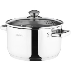 Кастрюля Ardesto Gemini Lecco с носиком для слива, стекл. крышка , 4.7 л, нержавеющая сталь AR2847CS