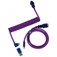 Кабель Type-A/Type-C Keychron Premium Coiled Aviator Cable-Angled Purpule