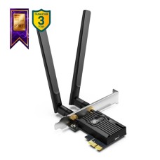 Сетевой адаптер беспроводной PCIe AX3000 Tp-Link Archer TX55E Bluetooth 5.2 Wi-Fi 6