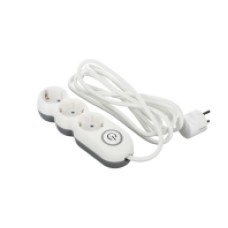 СЕТЕВОЙ ФИЛЬТР 2Е Plus 3XSchuko с выключателем, 3G*1.0мм, 3м, white