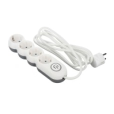СЕТЕВОЙ ФИЛЬТР 2Е Plus 4XSchuko с выключателем, 3G*1.0мм, 3м, white