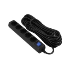 СЕТЕВОЙ ФИЛЬТР 2E 5хТип F, 3х1.5мм кв, 16A, 10м, черный