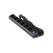 СЕТЕВОЙ ФИЛЬТР 2E 6хТип F, 3х1.5мм кв, 16A, 3м, черный