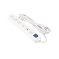 СЕТЕВОЙ ФИЛЬТР 2E 6хТип F, 3х1.5мм кв, 16A, 3м, белый