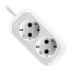 Удлинитель с заземлением Defender R320 16 А, 5 м, 2 розетки, белый