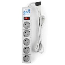 Сетевой фильтр Power Cube Куб SPG-B-6, 1.9м, Серый ,5 розеток, 10A/2.2кВт