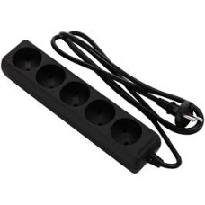 Сетевой Фильтр 2Е 5XCEE7/17, 2G*1.0мм, 1.5м, black