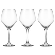 Набор бокалов для вина Ardesto Loreto 440мл, 3шт, стекло, прозрачный