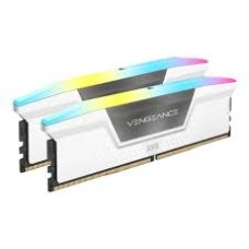 CORSAIR DDR5, 6000MT/s 32GB 2x16GB DIMM, 30-36-36-76, Std PMIC, XMP 3.0, VENGEANCE RGB DDR5 White Heatspreader, RGB LED, 1.4V