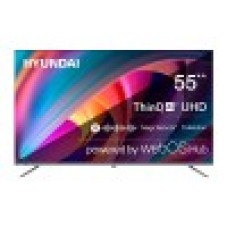 Телевизор LED Hyundai 55" H-LED55BU7100 Smart WebOS Frameless Metal серый/­серый/­4K Ultra HD/­DVB-T/­60