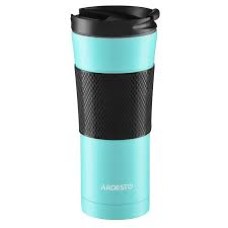 Термочашка Ardesto To Go 450 мл, тифани, силикон, нержавеющая сталь AR2645SMT