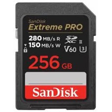 SANDISK Extreme PRO 256GB V60 UHS-II SD cards, 280/150MB/s,V60,C10,UHS-II
