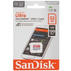 SANDISK Ultra microSDHC 32GB + SD Adapter 120MB/s A1 Class 10 UHS-I
