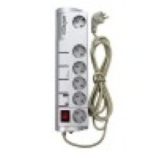 Сетевой фильтр Energenie, SISN-SILVER-10, 3м 6 розеток, 10А