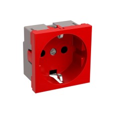 IEK CKK-40D-RSZK2-K04-K РКС-20-32-П-К Розетка с з/к 2к (на 2 модуля) ПРАЙМЕР красная