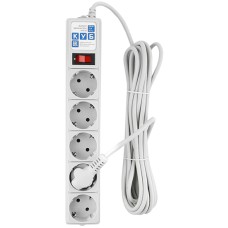 Сетевой фильтр Power Cube B, 3m, Серый