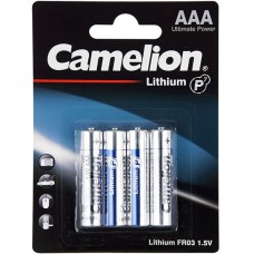 Батарейки Camelion AAA (FR03-BP4) Lithium, комплект - 4 штуки