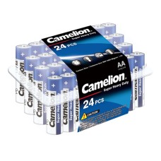 Батарейки Camelion AA (R6P-PB24B) super heavy duty, комплект - 24 штуки