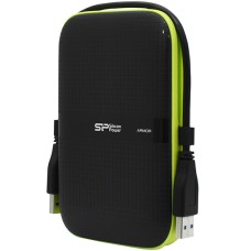 Внешний жесткий диск Silicon Power A60, SP010TBPHDA60S3K, 1 TB, black-green