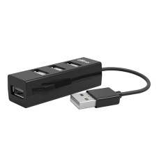 Концентратор USB 2.0 Ritmix CR-2402, Черный USB Hub 4 port, black