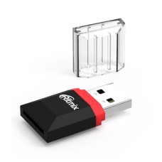 Картридер Ritmix CR-2010, Черный FlashCard reader mSD, USB 2.0, black