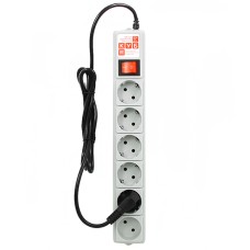 Сетевой фильтр Power Cube Куб SPG(5+1)-B-10, 3м, Серый ,6 розеток, 10A/2.2кВт