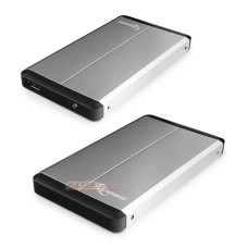 Коробка для 2,5" жестких дисков Gembird EE2-U3S-2-S, Серебристый External Case SATA to USB 3.0, power via USB, silver