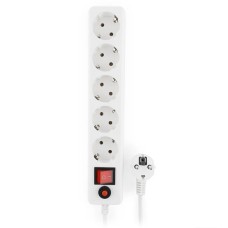 Сетевой фильтр Гарнизон EHLW-4, 0.5м, Белый 5 розеток, white