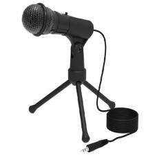 Микрофон с подставкой Ritmix RDM-120, Черный Microphone 2.2k Ohm, 50-16000Hz, 30dB, 1.8m cable, black