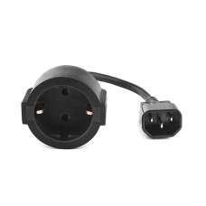 Кабель питания, Cablexpert PC-SFC14M-01, 0.15м Cable power, C14 - евророзетка Schuko, black