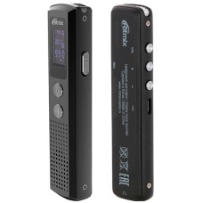 Диктофон Ritmix RR-120, 4GB, Черный Digital Voice Recorder/­MP3 player WAV/­MP3, USB, Accu, metal, black