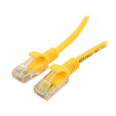 Патч-корд Cablexpert PP10-0.25M/­Y, желтый Cable Patch cord UTP 5e-Cat 0.25 m