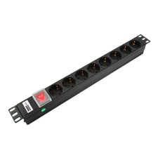 Сетевой фильтр Gembird MAX19-EH8-0, Черный 8 розеток, Black