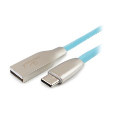 Кабель USB, Cablexpert CC-G-USBC01Bl-1M, 1.0м Cable Type A - Type C, USB 2.0, blue