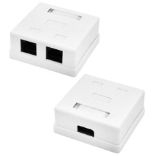 Розетка сетевая Cablexpert NA214 Net Socket RJ-45, 2 разъём