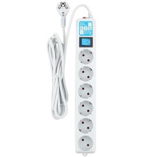 Сетевой фильтр Power Cube Куб SPL(5+1)-16B-P-5M, 5м, Белый 6 розеток, 16A/­3.5кВт