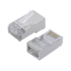 Коннектор RJ-45 Cablexpert  PLUG5SP, упаковка Connector Cat.5, for UTP, (в пакете 100 штук) экранированные