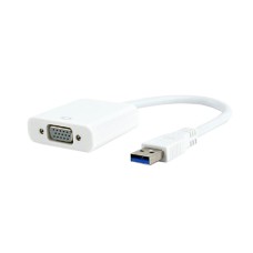 Конвертер Cablexpert AB-U3M-VGAF-01-W, Белый Converter USB 3.0 m -> D-Sub (VGA) f, white