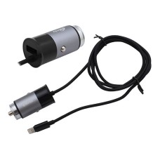 Зарядка USB автомобильная Ritmix RM-5240AP Gunshell Car charger, car recharger for devices, 12-24V -> 5V/­3.1A + Apple8pin