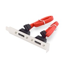 Брекет Cablexpert CCSATA2RECEPTACLE, 2 SATA Bracket 2 x ESATA, internal, port for mainboard