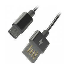 Кабель USB, Ritmix RCC-416 Metal Grey, 1.0м Cable USB Type A - micro 2A